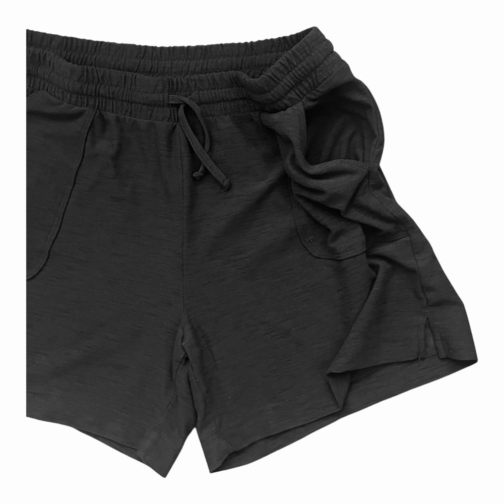Old Navy casual spots athleisure shorts Girl/Junior XL (14)flowyblack split hem - Picture 3 of 11
